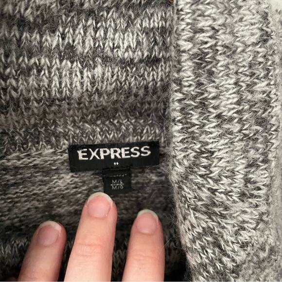 Heather Grey Cowl Neck Sweater Oversized Boxy Fit - Picture 3 of 6